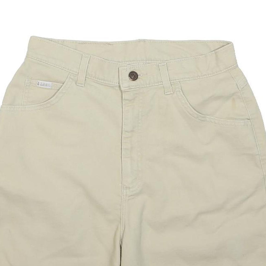 LEE Mens Shorts Beige Casual Plain M W29 Comfortable Cotton Blend