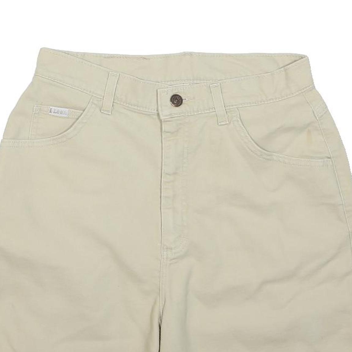 LEE Mens Shorts Beige Casual Plain M W29 Comfortable Cotton Blend