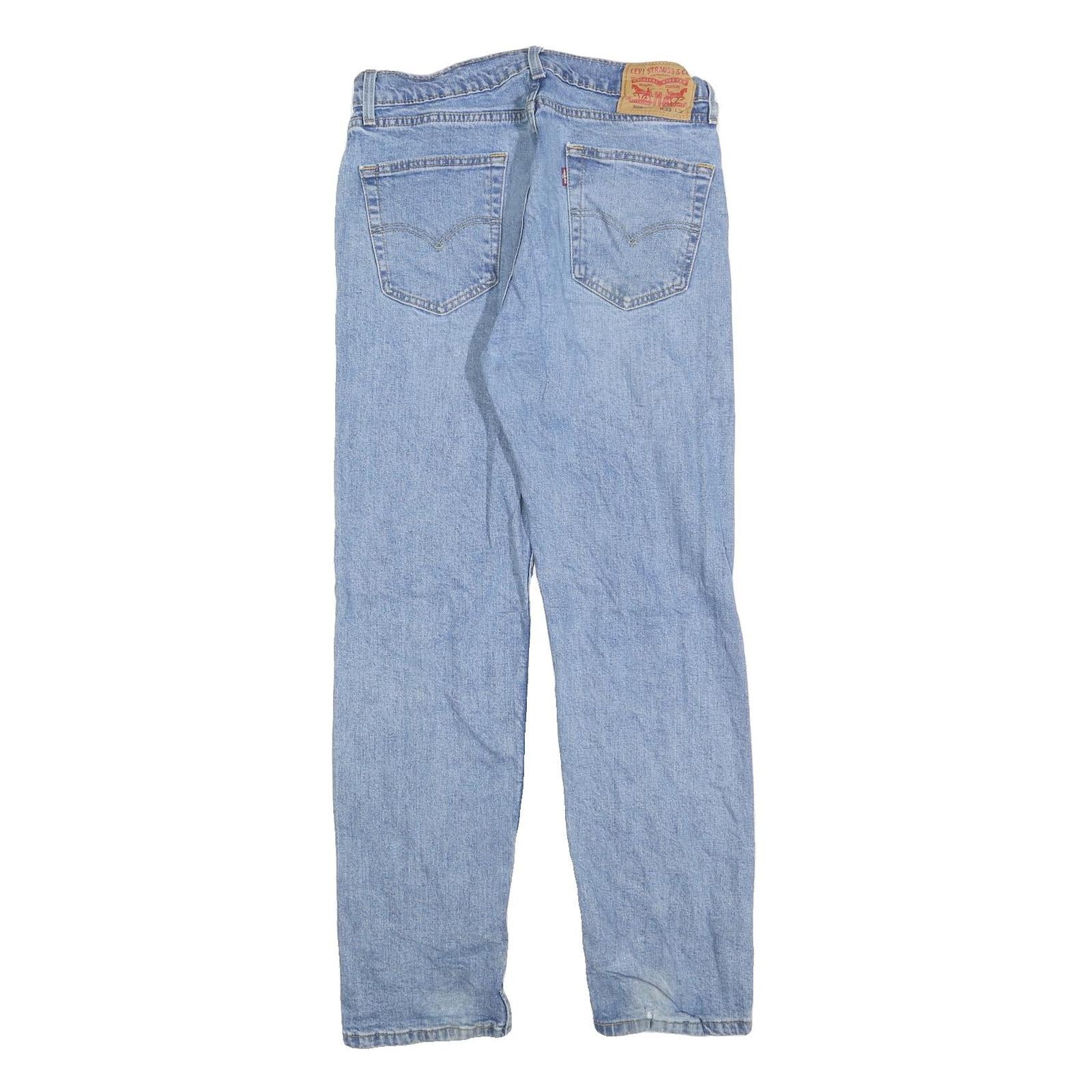 LEVI'S 505 Mens Jeans Blue Regular Straight Denim Light W33 L32 Classic Fit Zip