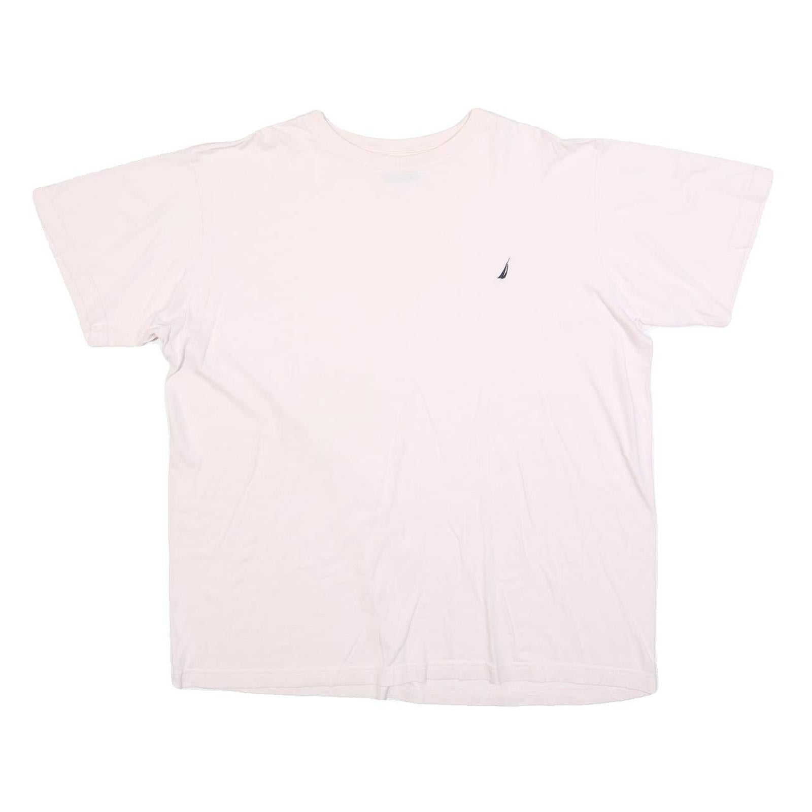 NAUTICA Mens White Crew Neck Short Sleeve S T-Shirt Cotton Blend Classic