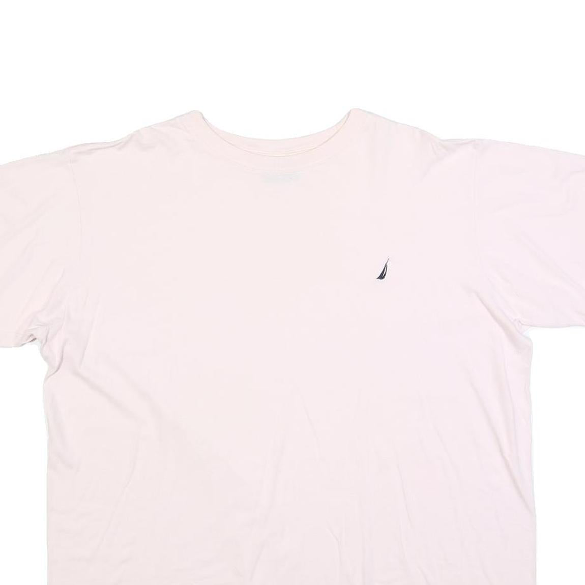 NAUTICA Mens White Crew Neck Short Sleeve S T-Shirt Cotton Blend Classic