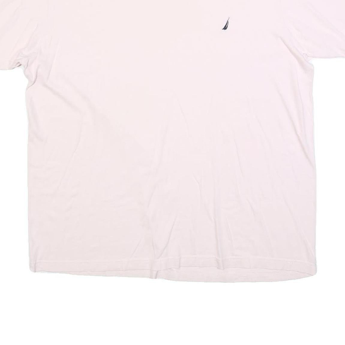 NAUTICA Mens White Crew Neck Short Sleeve S T-Shirt Cotton Blend Classic