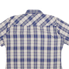LEVI'S Mens Blue & Cream Checked Shirt L Cotton Short Sleeve Casual