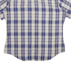 LEVI'S Mens Blue & Cream Checked Shirt L Cotton Short Sleeve Casual