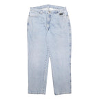 HARLEY DAVIDSON Mens Jeans Light Blue Relaxed Straight Denim Stone Wash W38 L32