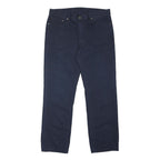 POLO RALPH LAUREN Mens Cotton Blend Navy Relaxed Straight Trousers W36 L32