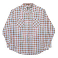 TIMBERLAND Mens Blue & Brown Checked Shirt XL Cotton Long Sleeve Casual