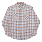 TIMBERLAND Mens Blue & Brown Checked Shirt XL Cotton Long Sleeve Casual