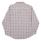 TIMBERLAND Mens Blue & Brown Checked Shirt XL Cotton Long Sleeve Casual