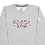 ADIDAS Mens Grey Bragg Lady Rockets Basketball Crew Neck Sweatshirt L Cotton