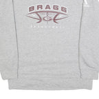 ADIDAS Mens Grey Bragg Lady Rockets Basketball Crew Neck Sweatshirt L Cotton