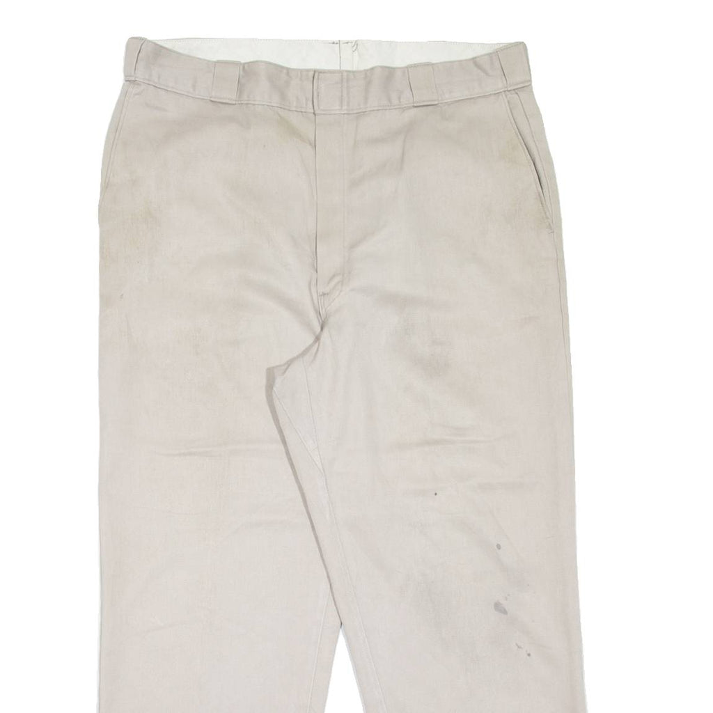 DICKIES Workwear Mens Trousers Grey Regular Tapered W38 L28