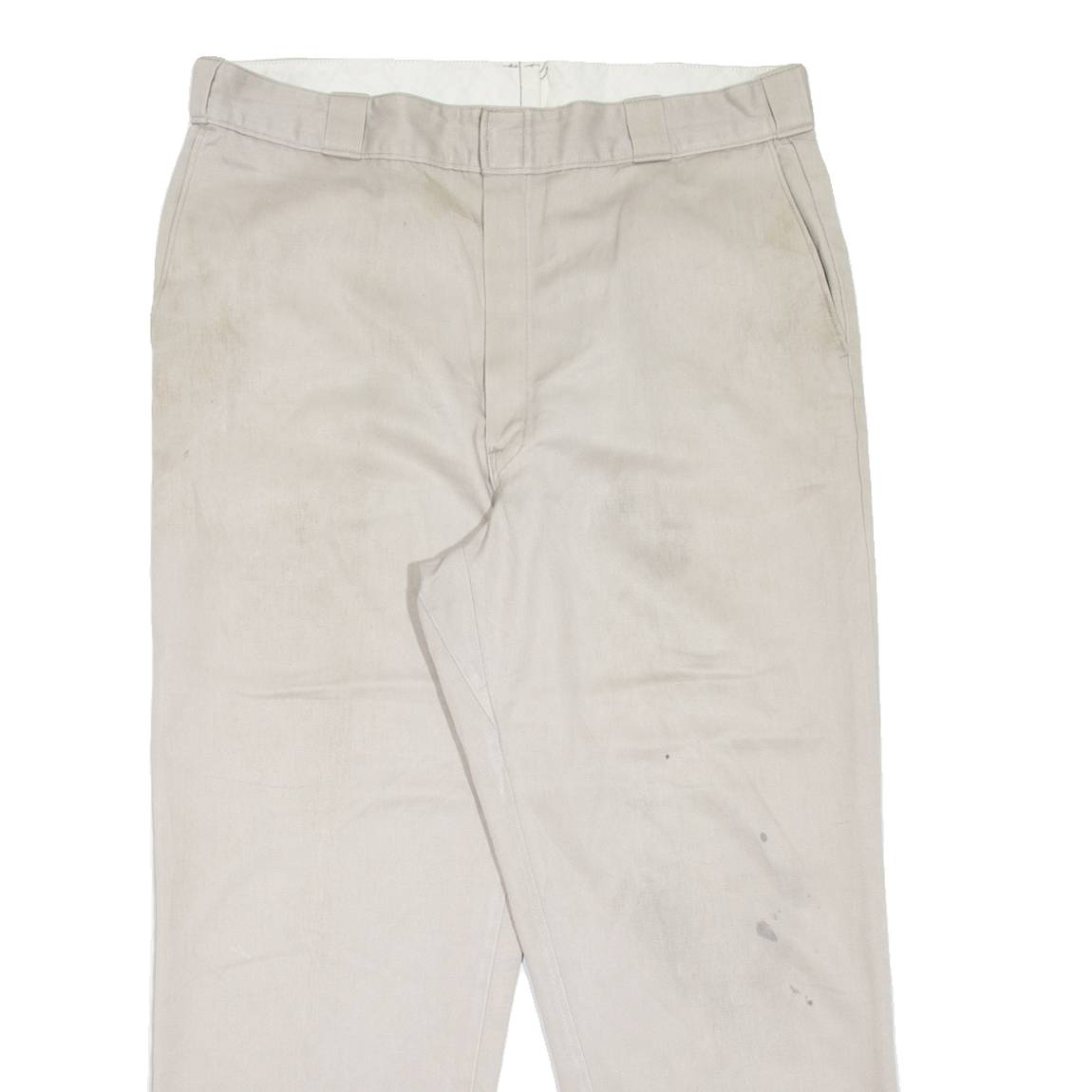 DICKIES Workwear Mens Trousers Grey Regular Tapered W38 L28