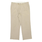 YVES SAINT LAURENT Womens Regular Fit Beige Polyester Blend Trousers W32 L27