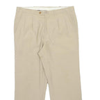 YVES SAINT LAURENT Womens Regular Fit Beige Polyester Blend Trousers W32 L27