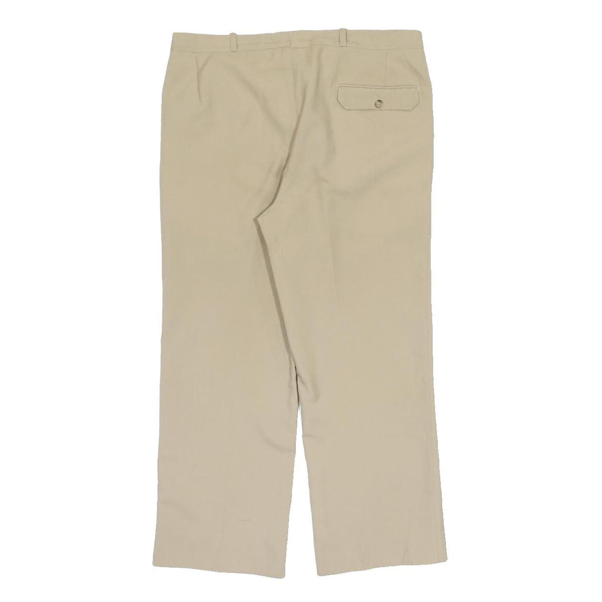 YVES SAINT LAURENT Womens Regular Fit Beige Polyester Blend Trousers W32 L27