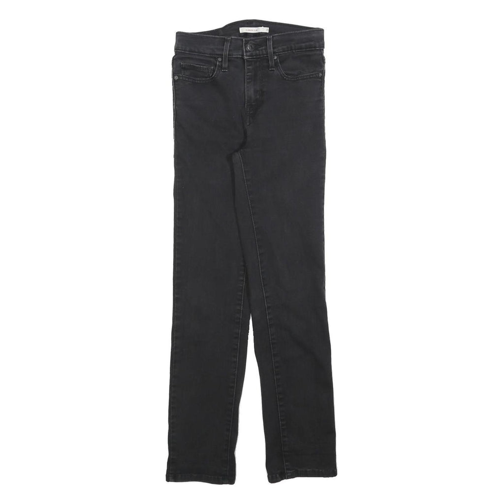 LEVI'S Womens Slim Black Denim Slim Jeans Cotton Blend W25 L27 Classic Fit