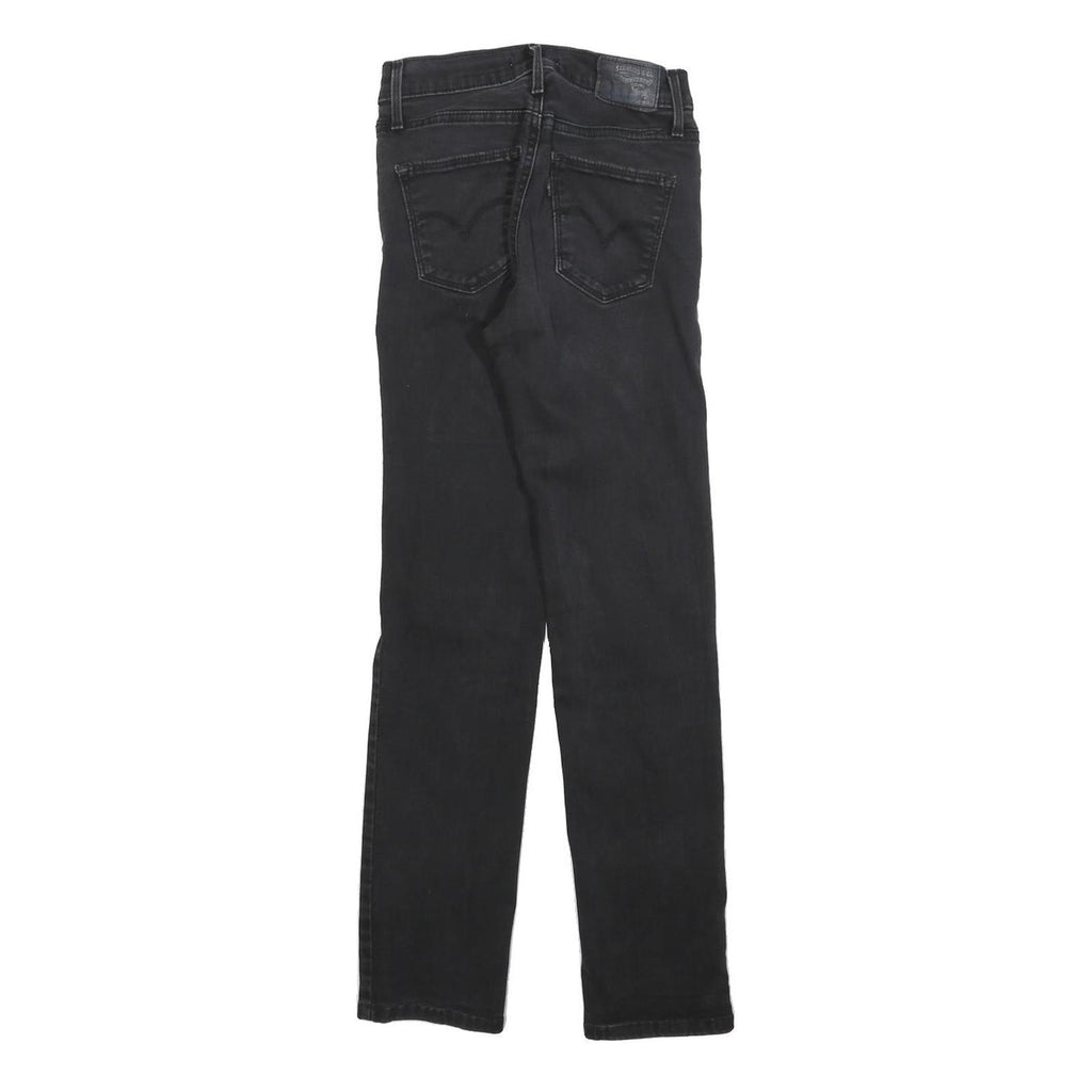 LEVI'S Womens Slim Black Denim Slim Jeans Cotton Blend W25 L27 Classic Fit