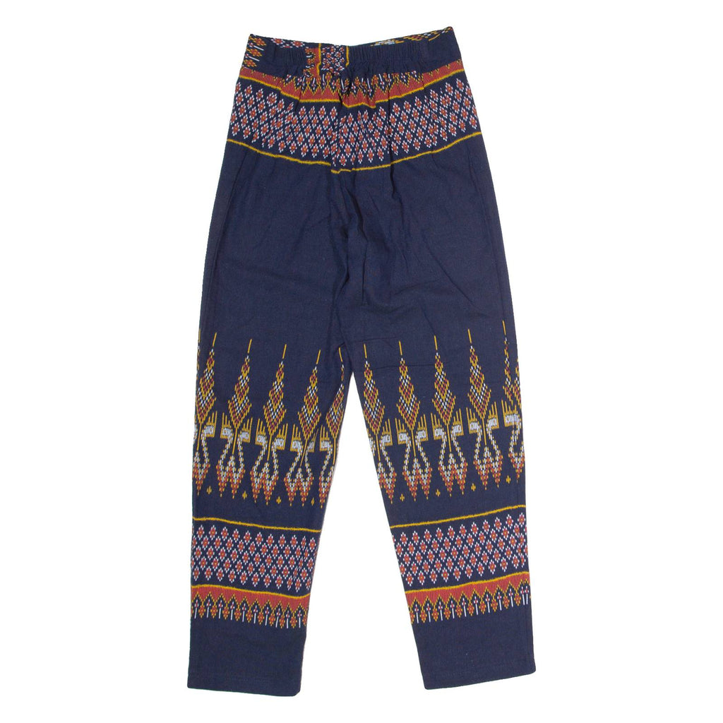 Geometric Patterned Womens Trousers Blue Regular Straight W26 L27