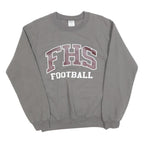 GILDAN Mens Grey FHS Football Crew Neck S Cotton Sweatshirt Casual Pullover