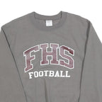 GILDAN Mens Grey FHS Football Crew Neck S Cotton Sweatshirt Casual Pullover