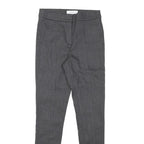 REISS Womens Cotton Blend Black Slim Tapered Trousers W25 L27 Elegant Fabric
