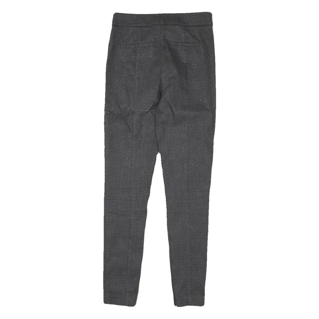 REISS Womens Cotton Blend Black Slim Tapered Trousers W25 L27 Elegant Fabric