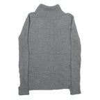 MERONA Womens Grey Plain Cotton Blend Roll Neck Chunky Knit Jumper S Casual Cozy