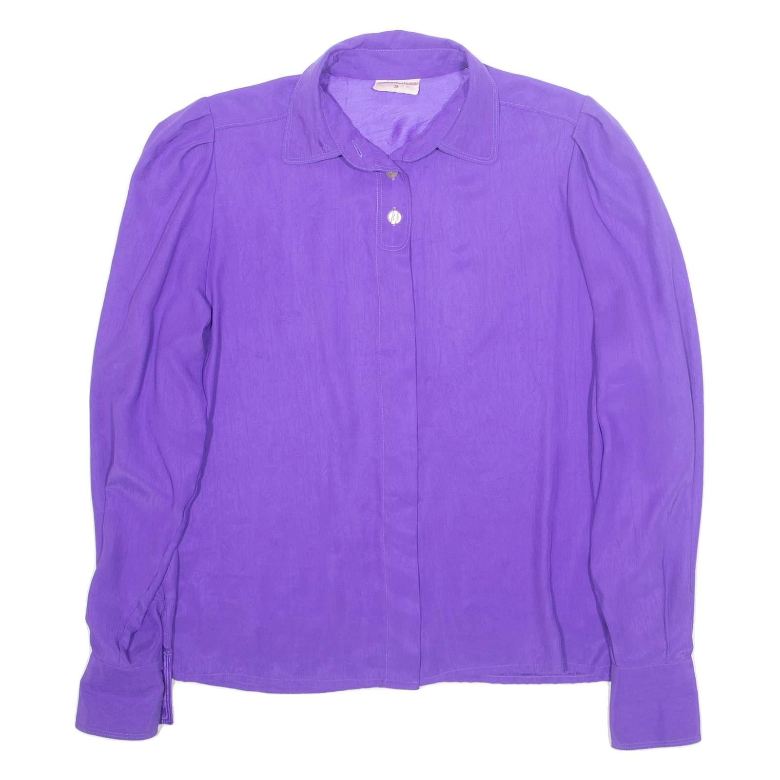 SOMMERMANN Womens Shirt Purple Collared Long Sleeve S