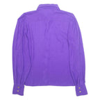SOMMERMANN Womens Shirt Purple Collared Long Sleeve S