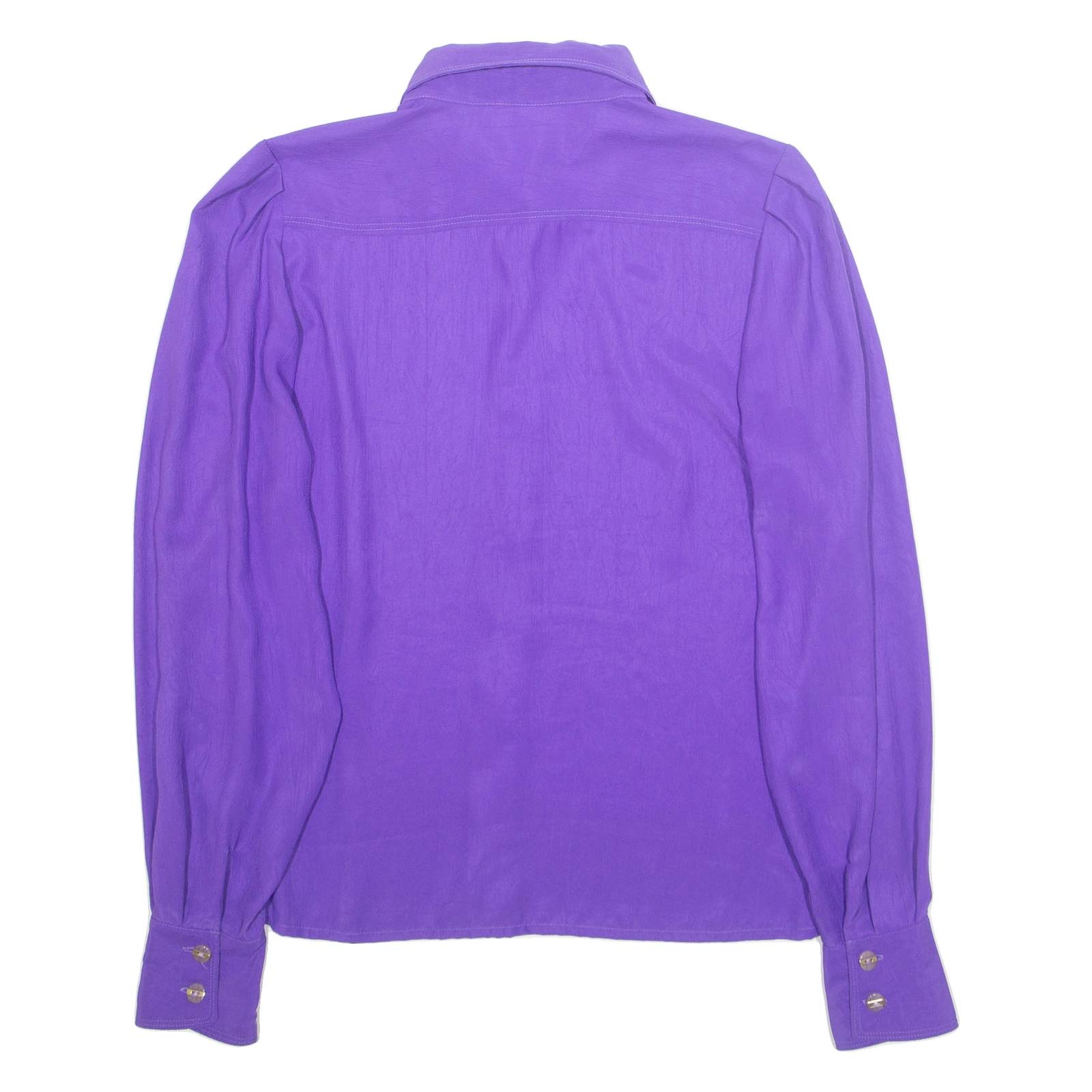 SOMMERMANN Womens Shirt Purple Collared Long Sleeve S