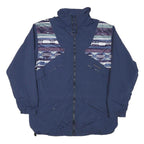 BIOSPHERE Womens Blue Purple Patterned Zip Jacket M Polyester Blend Outdoor