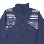 BIOSPHERE Womens Blue Purple Patterned Zip Jacket M Polyester Blend Outdoor