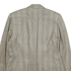 ATRIUM COLLECTION Womens Beige Check Jacket UK 14 Woven Classic Button Closure