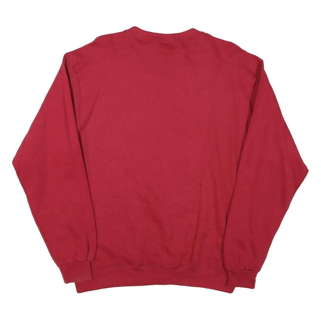PROSPIRIT Mens Red Crew Neck Sweatshirt M Cotton Blend Casual Pullover