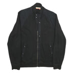 PUMA Mens Black Jacket L Cotton Plain Zip Casual Sportswear