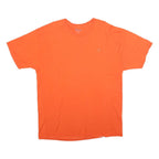CHAMPION Mens Orange Crew Neck Short Sleeve T-Shirt 2XL Classic Cotton Blend