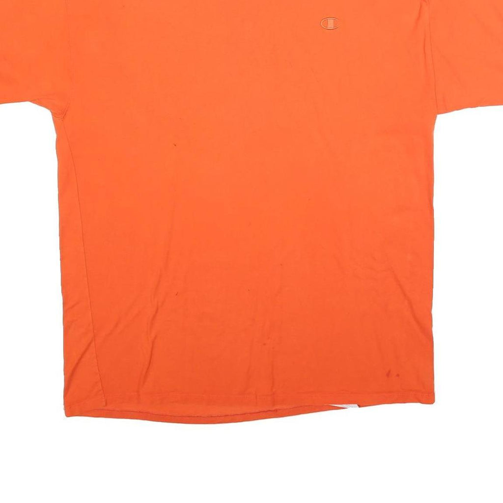 CHAMPION Mens Orange Crew Neck Short Sleeve T-Shirt 2XL Classic Cotton Blend