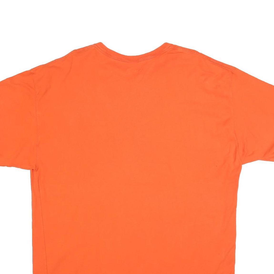 CHAMPION Mens Orange Crew Neck Short Sleeve T-Shirt 2XL Classic Cotton Blend