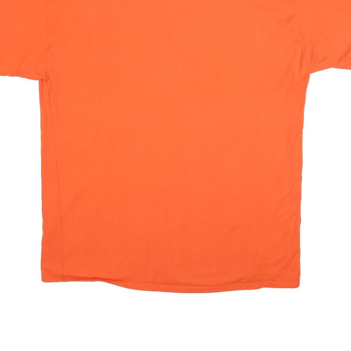 CHAMPION Mens Orange Crew Neck Short Sleeve T-Shirt 2XL Classic Cotton Blend