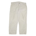 CARHARTT Mens Relaxed Beige Cotton Blend Trousers W42 L32 Workwear Zip Closure