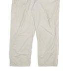 CARHARTT Mens Relaxed Beige Cotton Blend Trousers W42 L32 Workwear Zip Closure