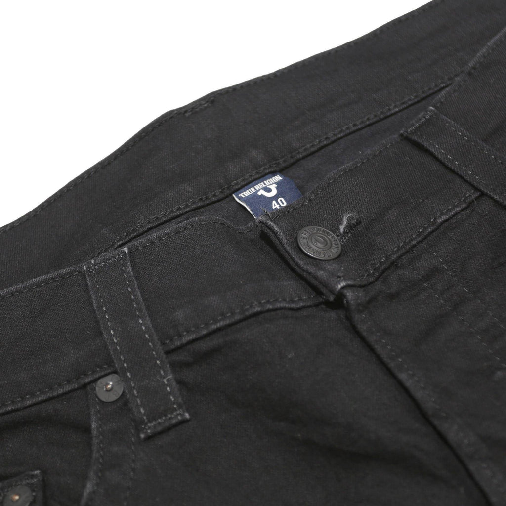 TRUE RELIGION Mens Slim Black Denim Jeans W40 L28 Stylish Cotton Blend