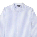 TOMMY HILFIGER Mens Blue Check Shirt XL Button Collar Long Sleeve Cotton Blend