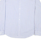 TOMMY HILFIGER Mens Blue Check Shirt XL Button Collar Long Sleeve Cotton Blend