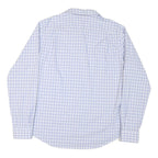 TOMMY HILFIGER Mens Blue Check Shirt XL Button Collar Long Sleeve Cotton Blend