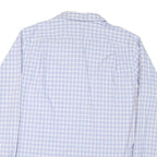 TOMMY HILFIGER Mens Blue Check Shirt XL Button Collar Long Sleeve Cotton Blend