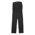 LEVI'S Womens Regular Black Denim Raw Hem Jeans W22 L27 Stylish Comfort