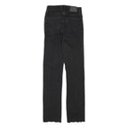 LEVI'S Womens Regular Black Denim Raw Hem Jeans W22 L27 Stylish Comfort