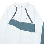 NEW BALANCE Womens White & Grey Casual Zip Jacket M Polyester Blend Sportswear